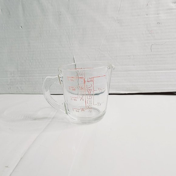 Vintage PYREX #508, 1 Cup 8oz Glass Measuring Cup with D Handle - Picture 2 of 5